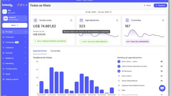 Plataforma Belasis, tela inicial.