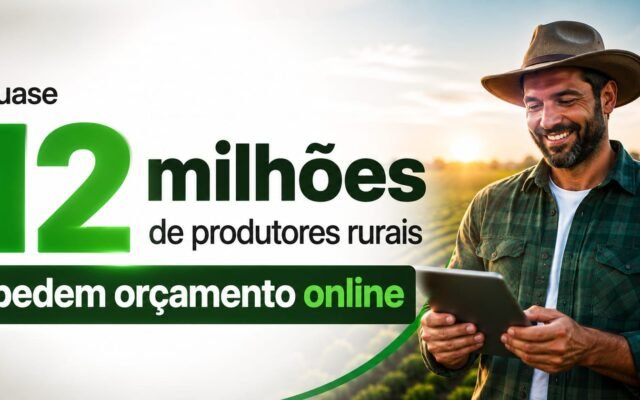 Quase 12 milhões de produtores rurais brasileiros já utilizam canais digitais para solicitar orçamentos, mostrando como a internet deixou de ser apenas um meio de pesquisa e passou a fazer parte ativa do processo de compra no agro.