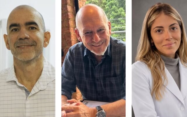 Os médicos Marco Orsini e Eduardo Morsch de Mello, e a pesquisadora Eduarda Iennaco.