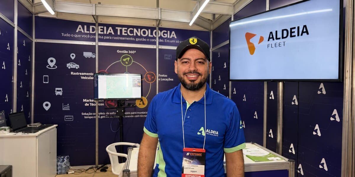 Aldeia Tecnologia apresentou seu ecossistema de rastreamento veicular na Exposec 2026.